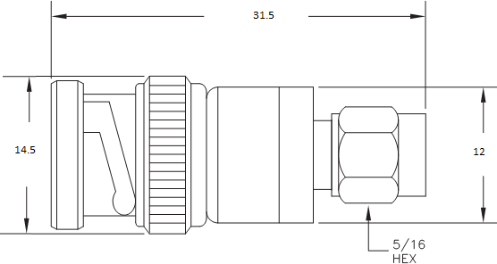 BNC M TO SMA M ADAPTOR